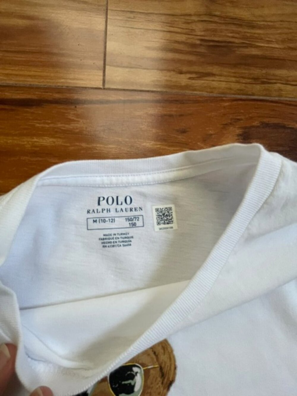 Polo Bear Ralph Lauren Boy's Graphic T-Shirts, White, Size M(10-12) - Picture 4 of 4